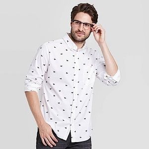 Goodfellow Dauschund Weiner Dog Button Down Shirt